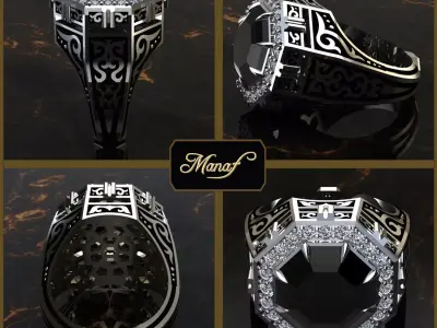 Mens ring STL 3D print model