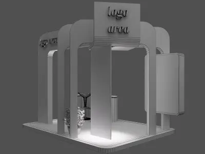 Booth Exhibition Stand a58 3D model