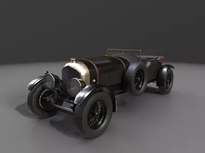 1920s Sports Car Low-poly 3D model
