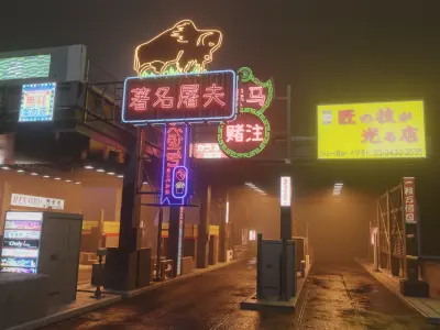 Cyberpunk Vehicle Toll Booth Sign Concept Low-poly 3D model