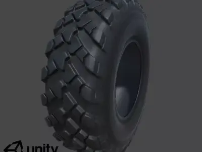 Rubber Tire  Low-poly   Game Ready  VR   AR 3D model Low-poly 3D model