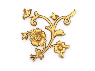 Classic decor ornament carved 72 3D model