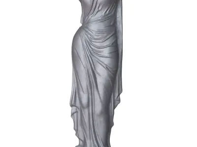 Art Deco Aluminum Sculpture 3D model