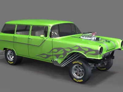 Gasser dragster 3D model