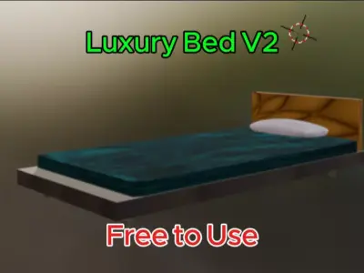 Luxury Bed V2  Free low-poly 3D model