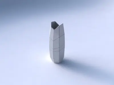 Vase double arc hexagon with large plates 3D print model