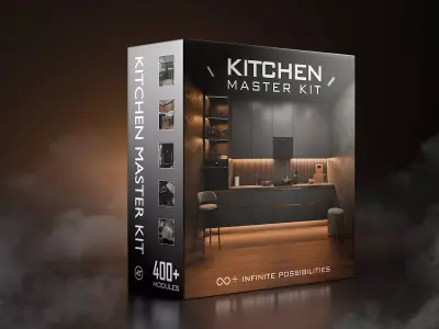 Kitchen Master Kit Modular Low-poly 3D model
