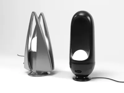 Sci-fi Lamps 2 Low-poly 3D model