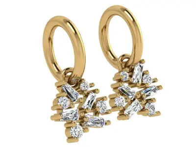 Diamond Earring 4520 3D print model