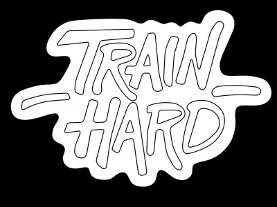 Train Hard Neon Sign 3D model