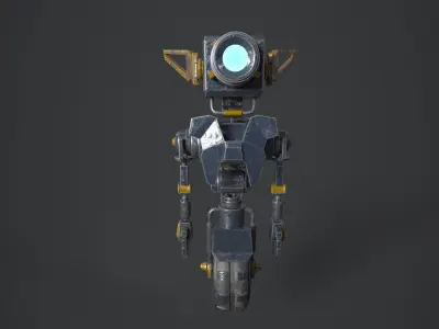 Robot Engineer 3D model Low-poly 3D model