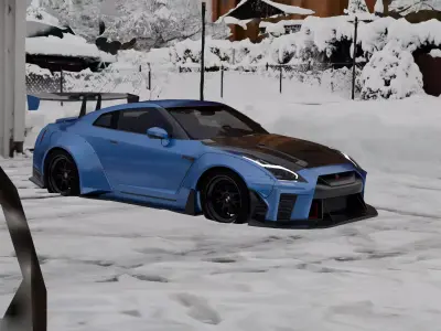 GTR-R35 Low-poly 3D model