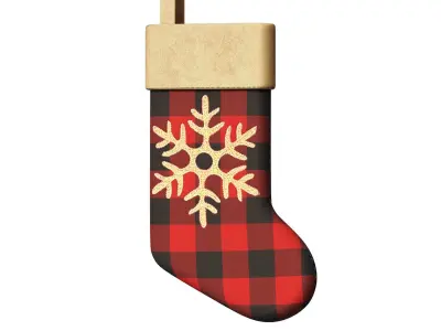 Christmas Stockings 01 Low-poly 3D model