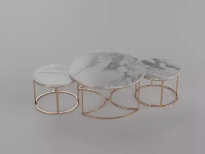 Luxury Sofa Table Marble 3D model