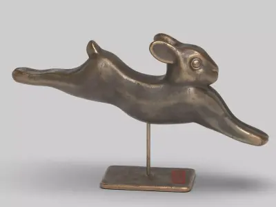 Rabbit lapin modern art sculpture 3D print model