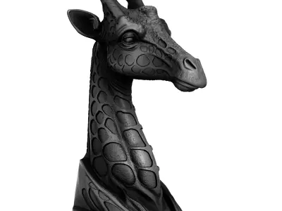 Giraffe Statue Book Holder 3D print model