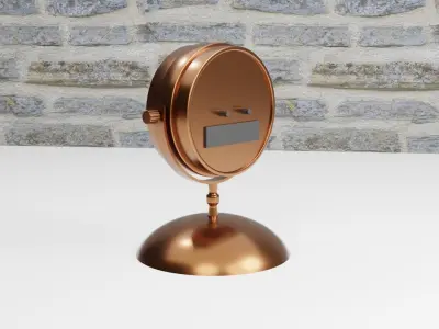 Retro Table Clock 3D model