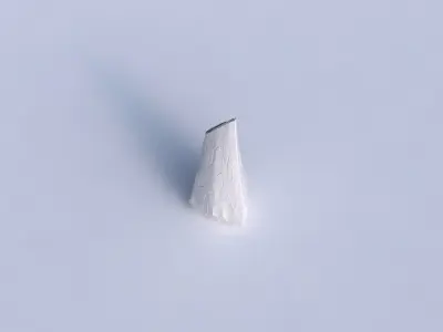 Vase puffy tipped triangle with fine organic cells 3D print model