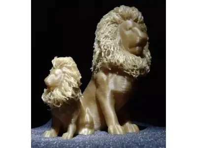 Hairy Lion 3D print model