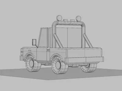 Car Low Poly Vehicle Low-poly 3D model