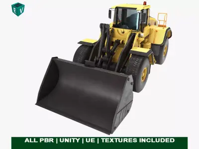 Wheel Loader Mining Truck 02 All PBR Unity UE Textures Low-poly 3D model