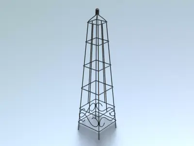 Trellis eiffel tower Low-poly 3D model