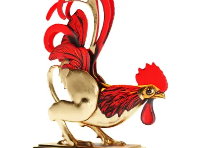 Steel Rooster 001 3D model
