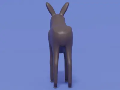 Cartoon Donkey 3D model