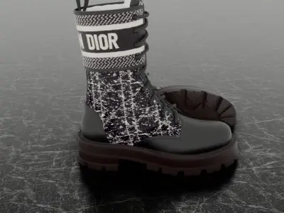 CHRISTIAN DIOR 3D SHOES D-MAJOR ANKLE BOOT Low-poly 3D model