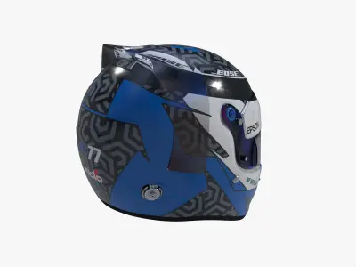 Bottas helmet 2020 Low-poly 3D model