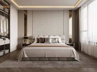 Modern Luxury Master Bedroom 3D model