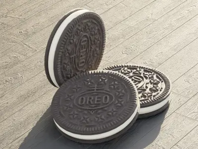 Three Oreos 3D model