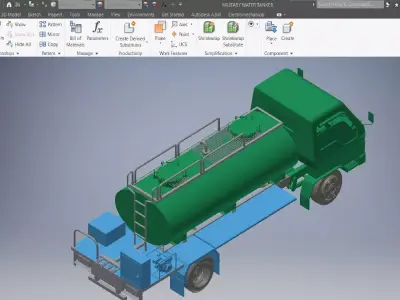 WATER TANKER Vehicle 3d model 3D model