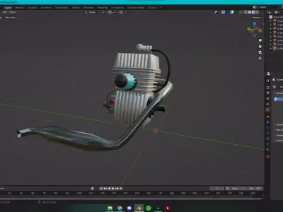Moteur Kart 3D model