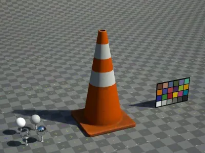 Low Poly Textured Traffic Cone Low-poly 3D model
