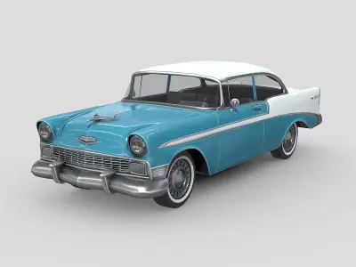 Chevrolet Bel Air hardtop 1956 Low-poly 3D model