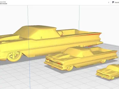 1959 chevy el camino lowrider stl obj fbx 3D print model