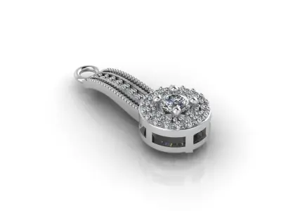 Mini Set Ring Pendant Earrings STL 3DM Womens Jewelry 3D print model