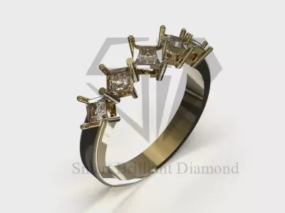 Luxury printable jewelry ring model jr00338 3D print model