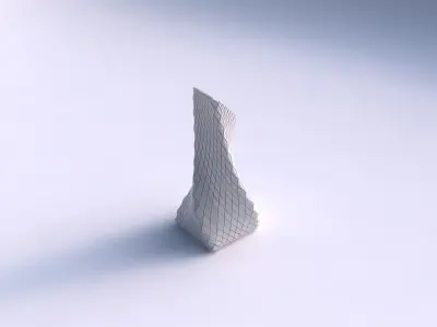 Vase twisted squeezed and bent quadratic with diagonal grid p... 3D print model