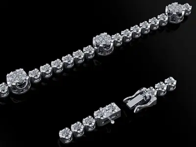 Tennis Bracelet 3D print model purchase
