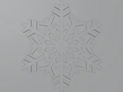 Snowflake Low-poly 3D model