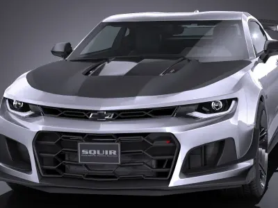 Chevrolet Camaro ZL1 1LE CG 2018 LowPoly 3D model
