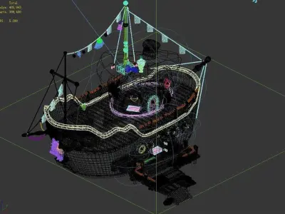 Game Cartoon - Donald Duck Cottage 01 3D model