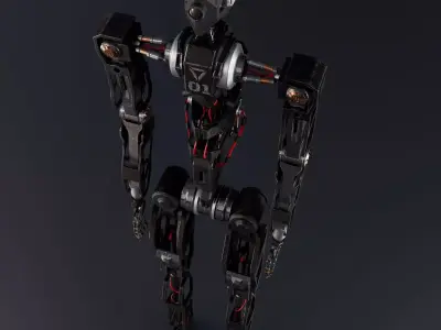 Robot-01 humanoid robot Free 3D model