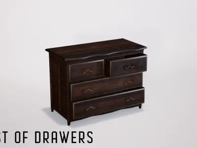 Chest Of Drawers - gameready low Low-poly 3D model