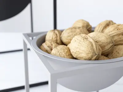 Decor Set Walnut Kubus Bowl 3D model