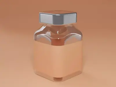 Photorealistic model of glass bottle 3D model
