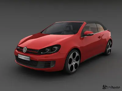 Volkswagen Golf GTI Cabriolet 2013 3D model