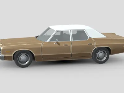 Dodge Monaco 1974 Low-poly 3D model